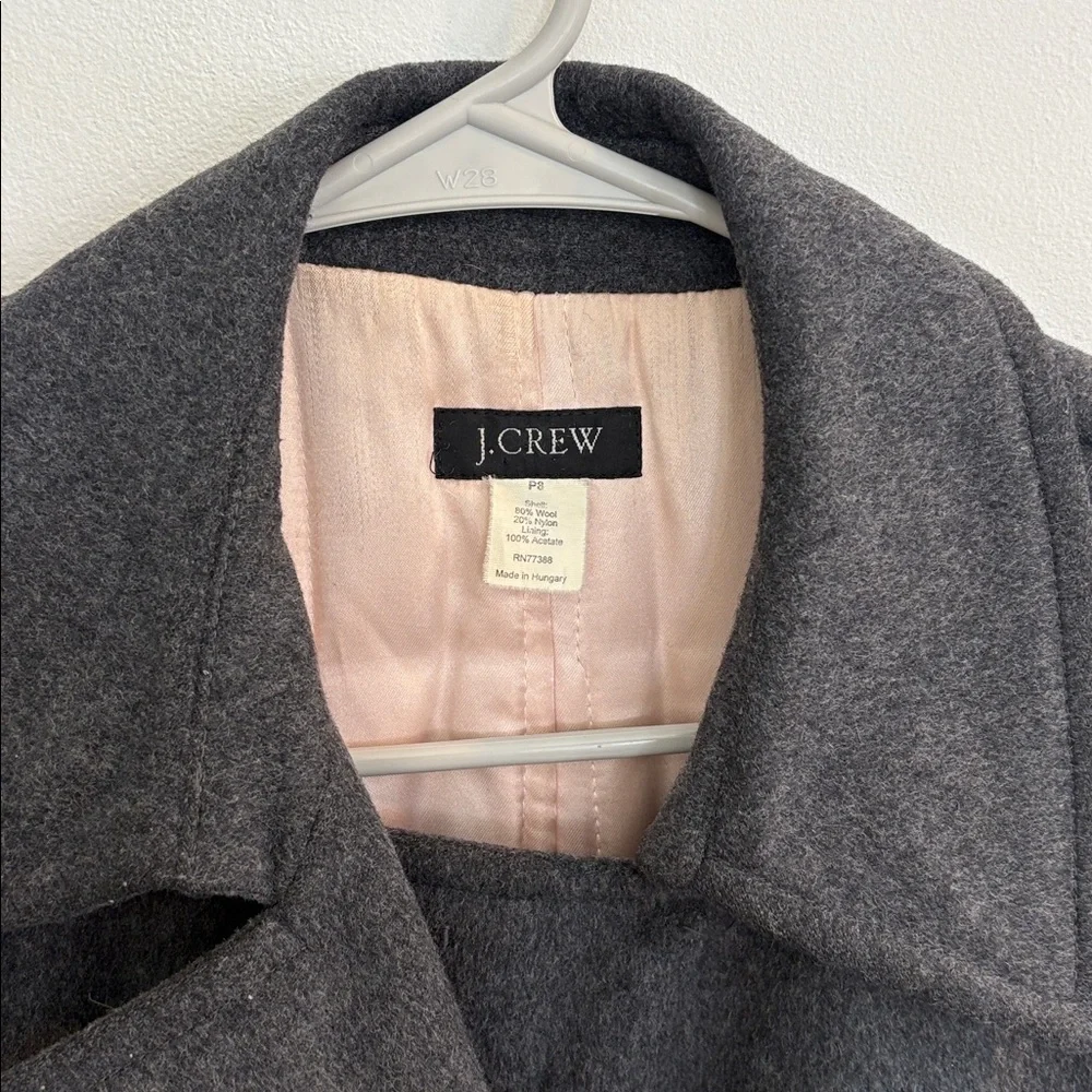 J. Crew Charcoal Wool blend Overcoat